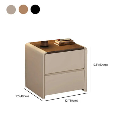 Versatile Modern Faux Leather Wooden Nightstand