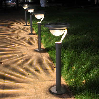 Modern Solar Hemisphere Clear Shade Landscape Lighting
