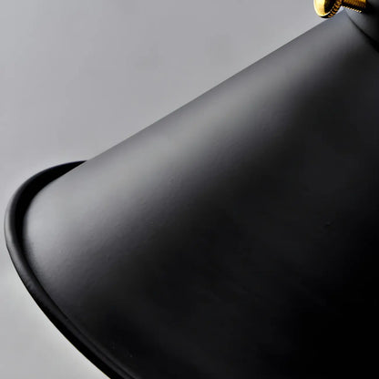 Industrial Brass Black Adjustable Swing Arm Wall Light