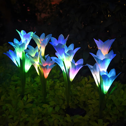Decorative Artificial Lily Solar Landscape Lighting