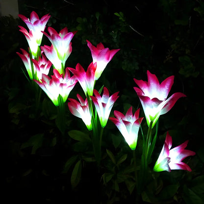 Decorative Artificial Lily Solar Landscape Lighting
