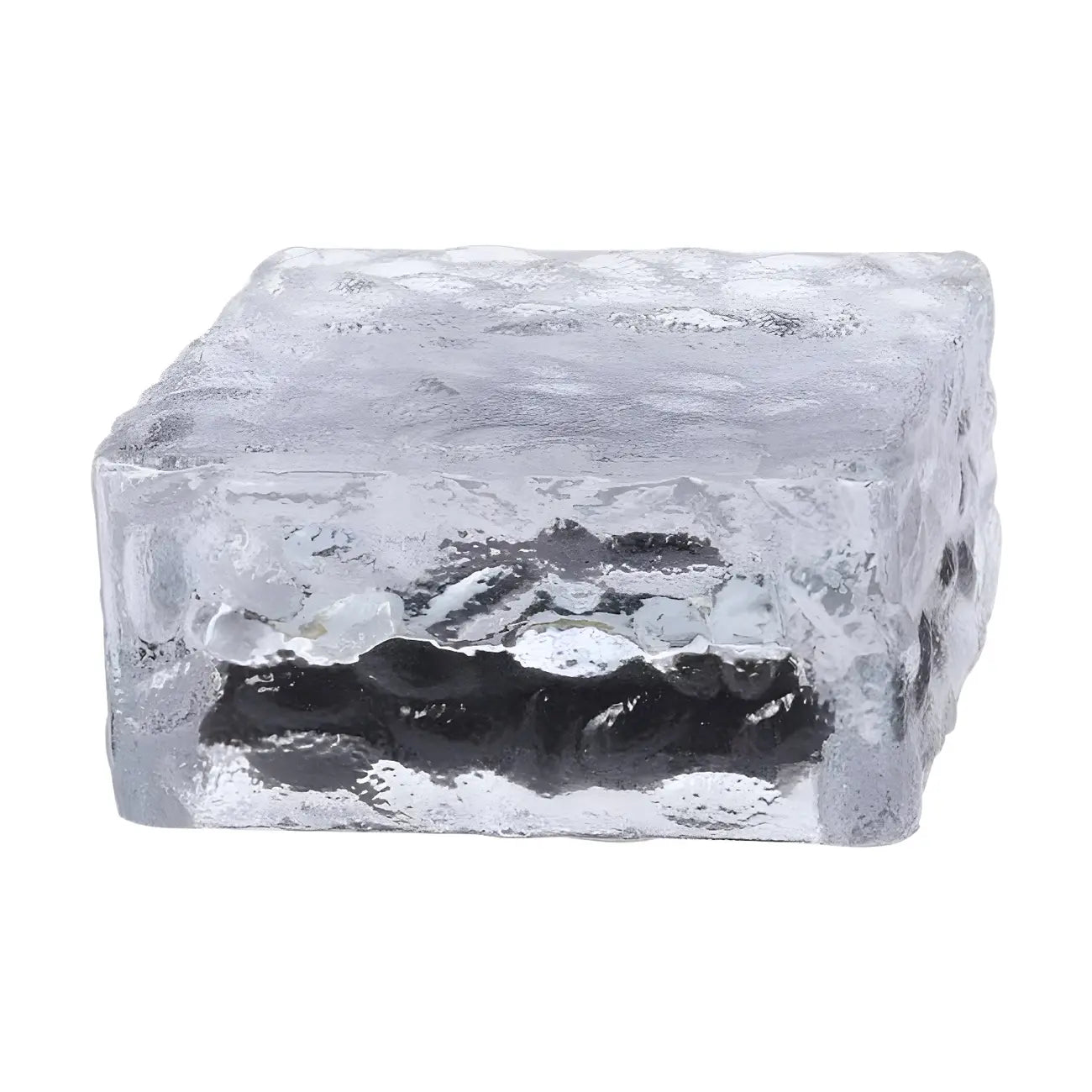 Solar Clear Glass LED Cube Ground Light for Garden Pathway