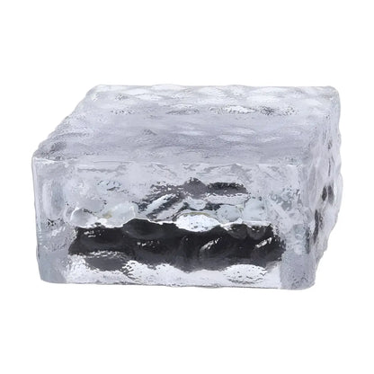 Solar Clear Glass LED Cube Ground Light for Garden Pathway