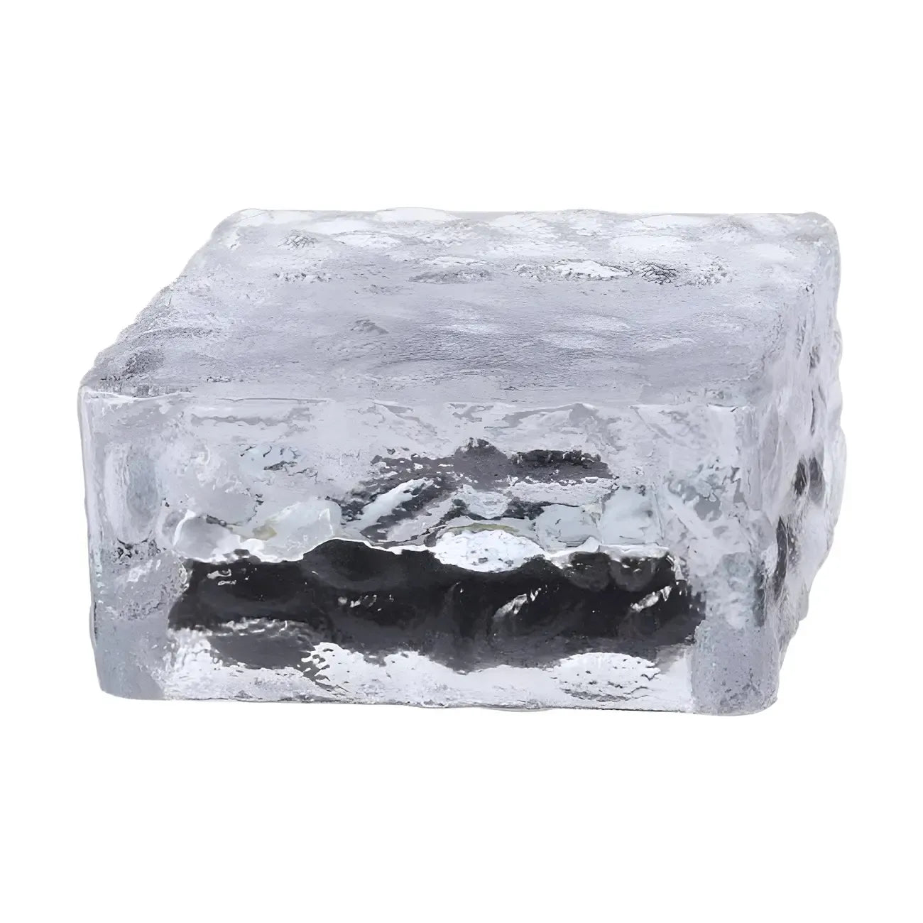 Solar Clear Glass LED Cube Ground Light for Garden Pathway