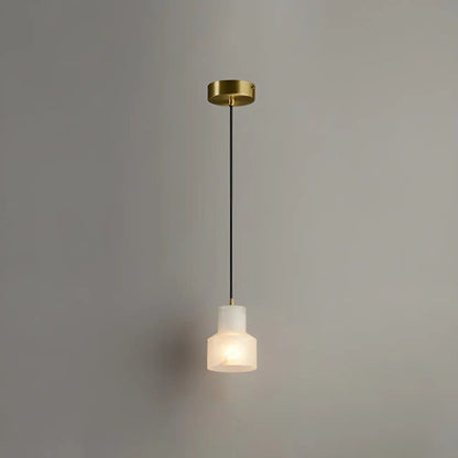 Minimalistic Alabaster White Bell Globe Pendant Light