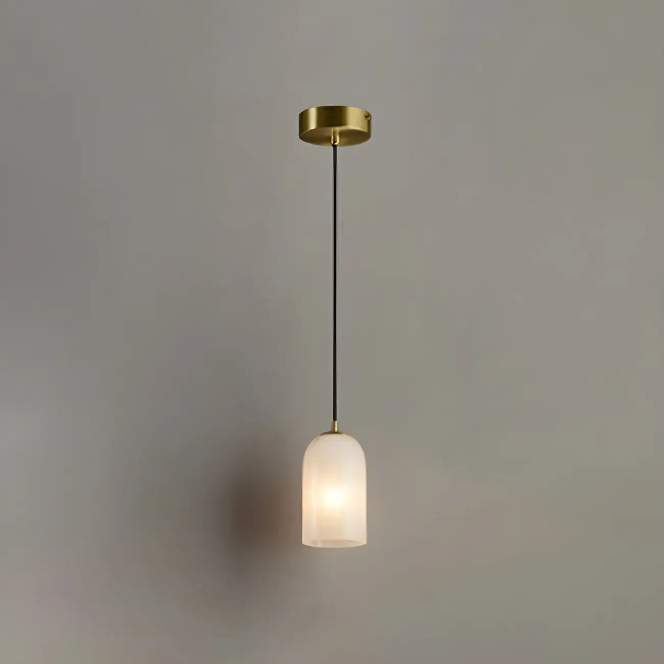 Minimalistic Alabaster White Bell Globe Pendant Light