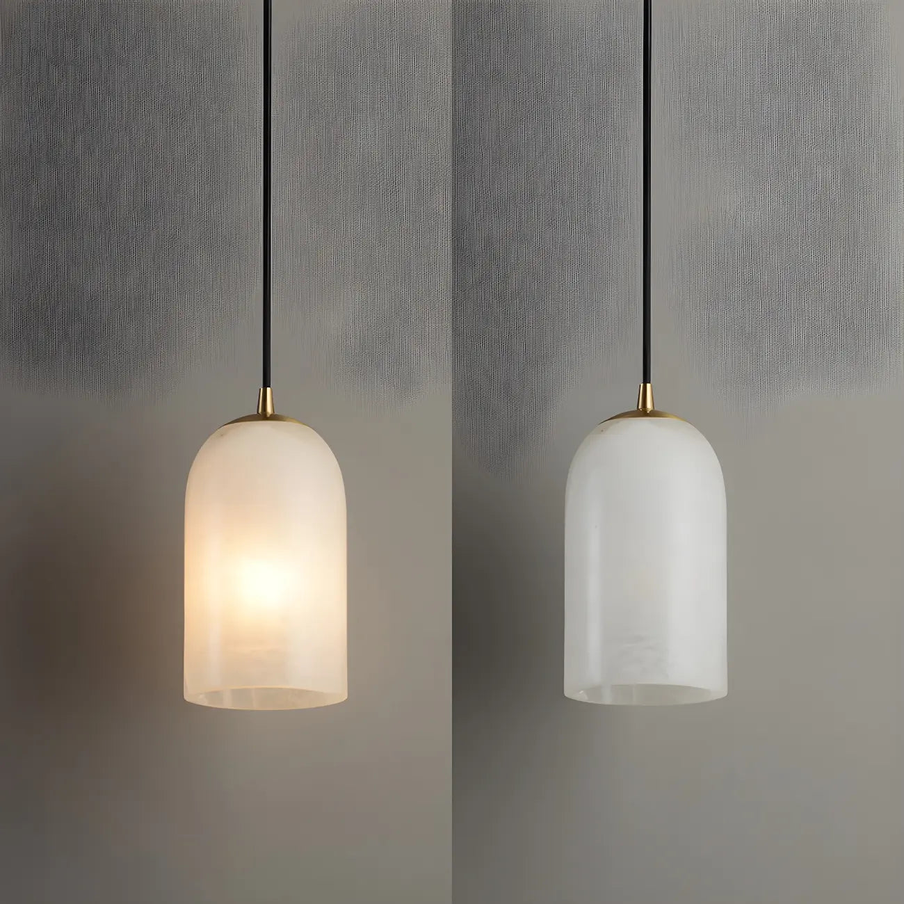 Minimalistic Alabaster White Bell Globe Pendant Light