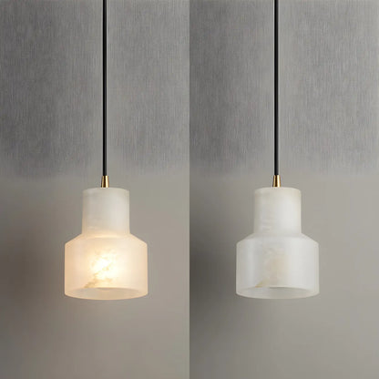 Minimalistic Alabaster White Bell Globe Pendant Light