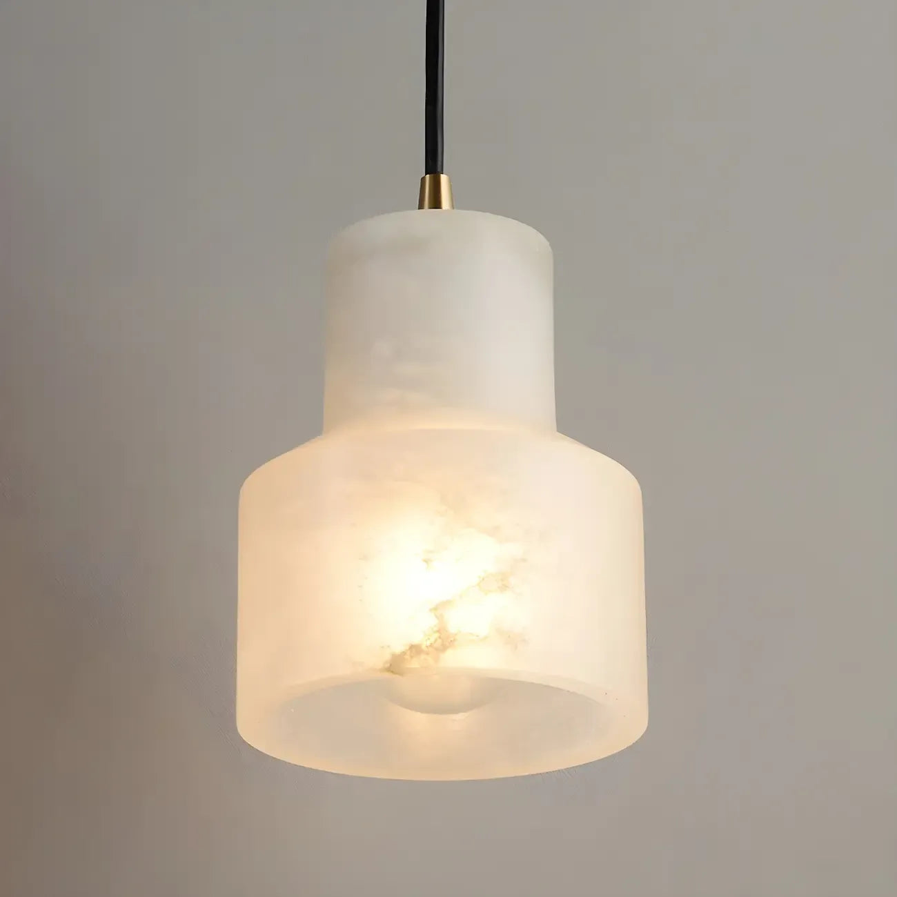 Minimalistic Alabaster White Bell Globe Pendant Light