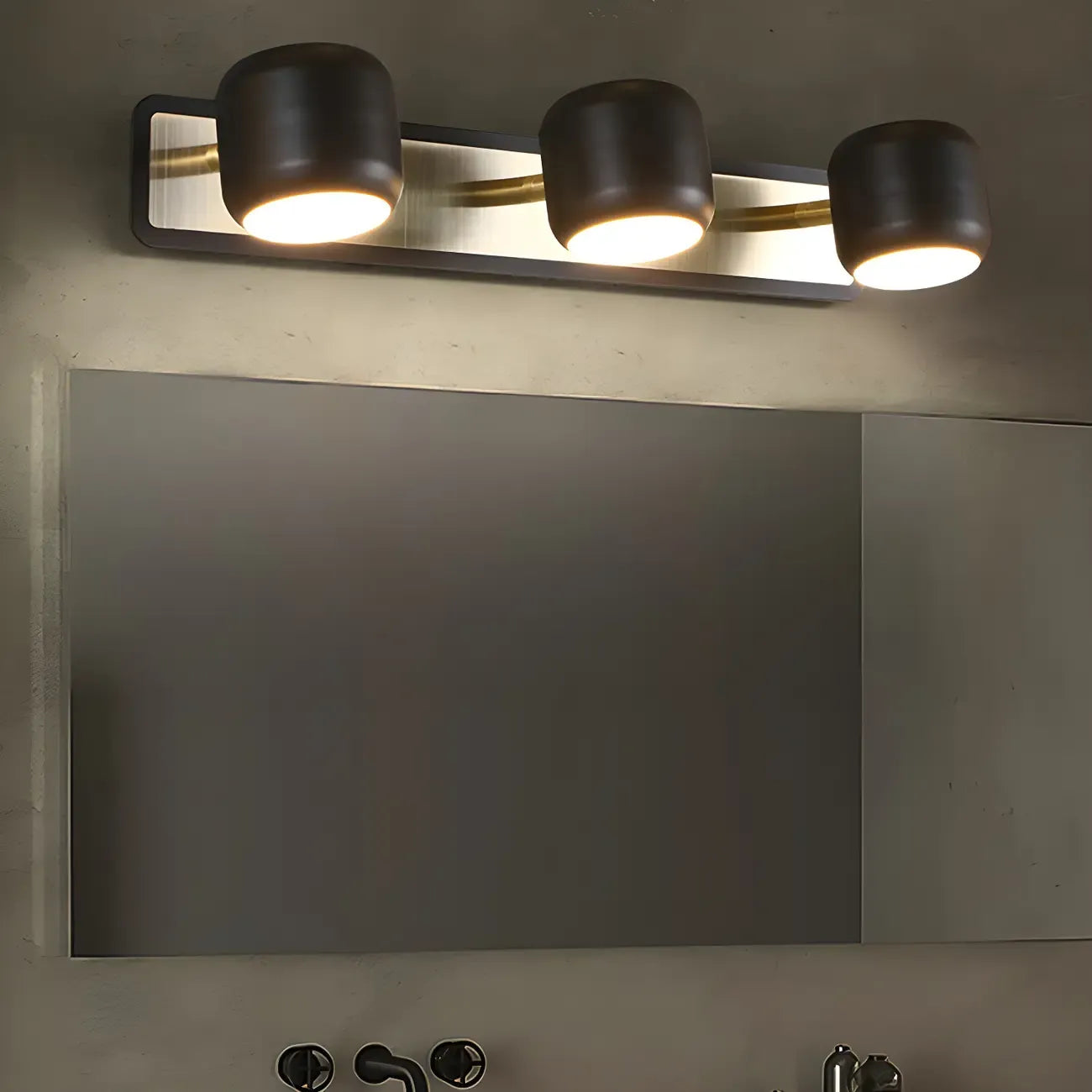 Minimalist Metal Vanity Light with Integrated LED for Bathroom
