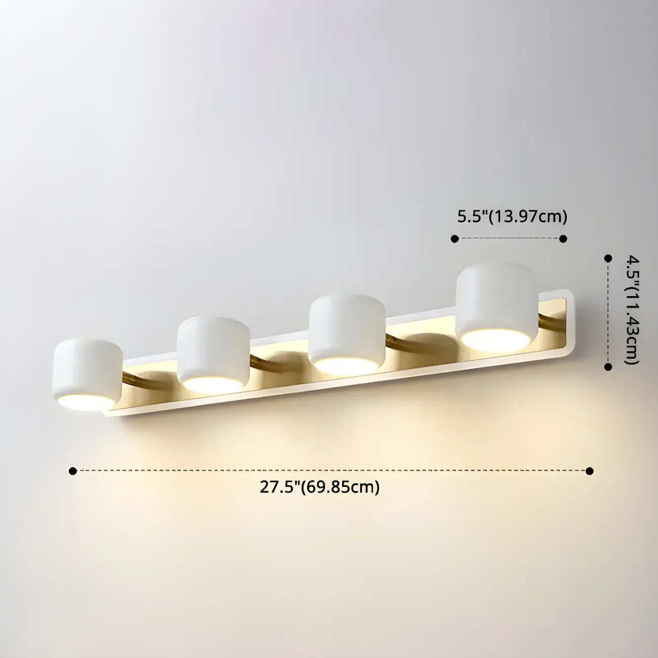 Minimalist Metal Vanity Light with Integrated LED for Bathroom