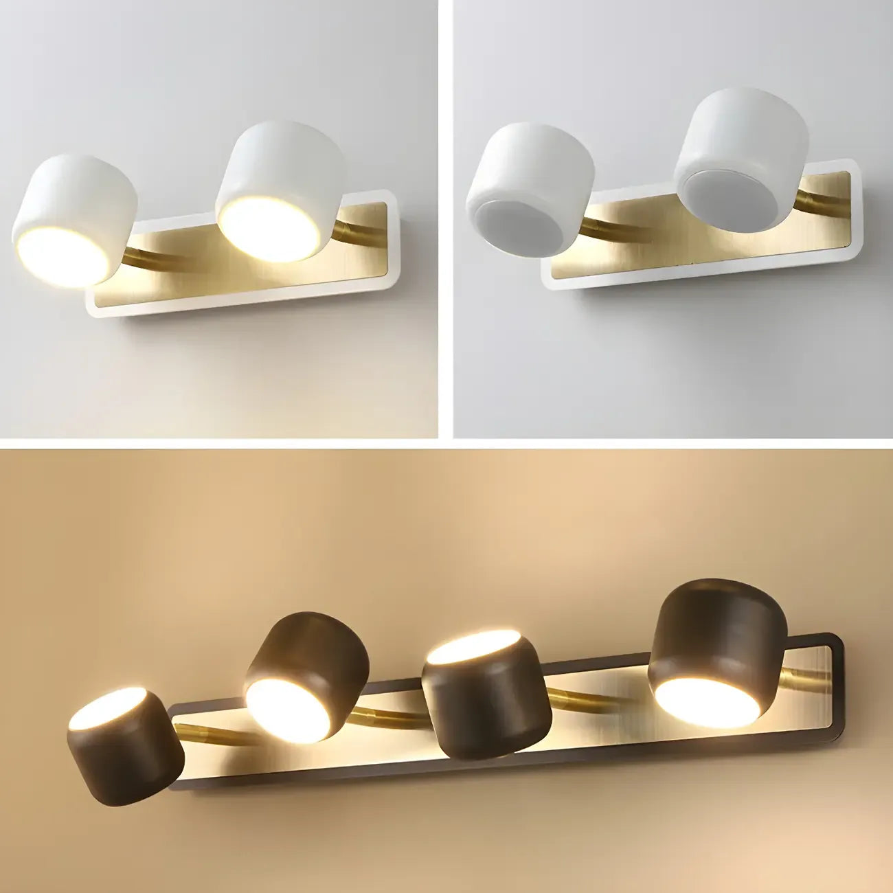 Minimalist Metal Vanity Light with Integrated LED for Bathroom