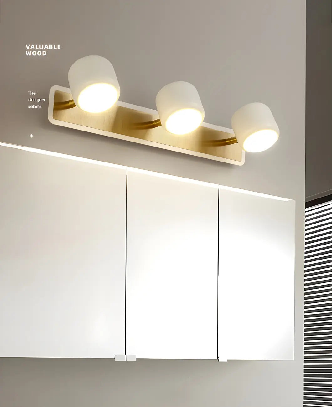Minimalist Metal Vanity Light with Integrated LED for Bathroom