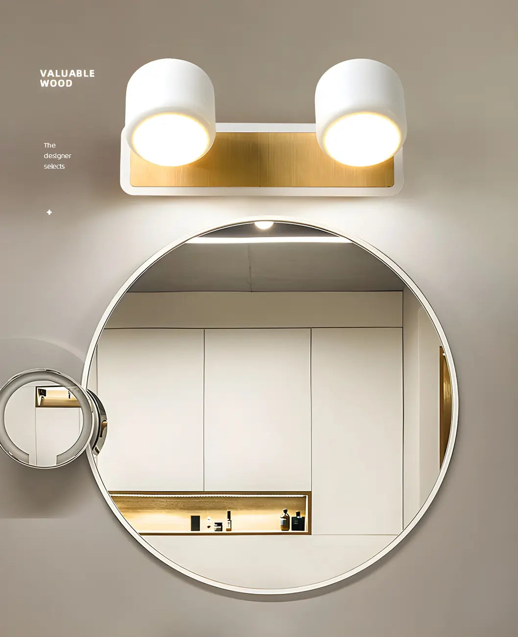 Minimalist Metal Vanity Light with Integrated LED for Bathroom