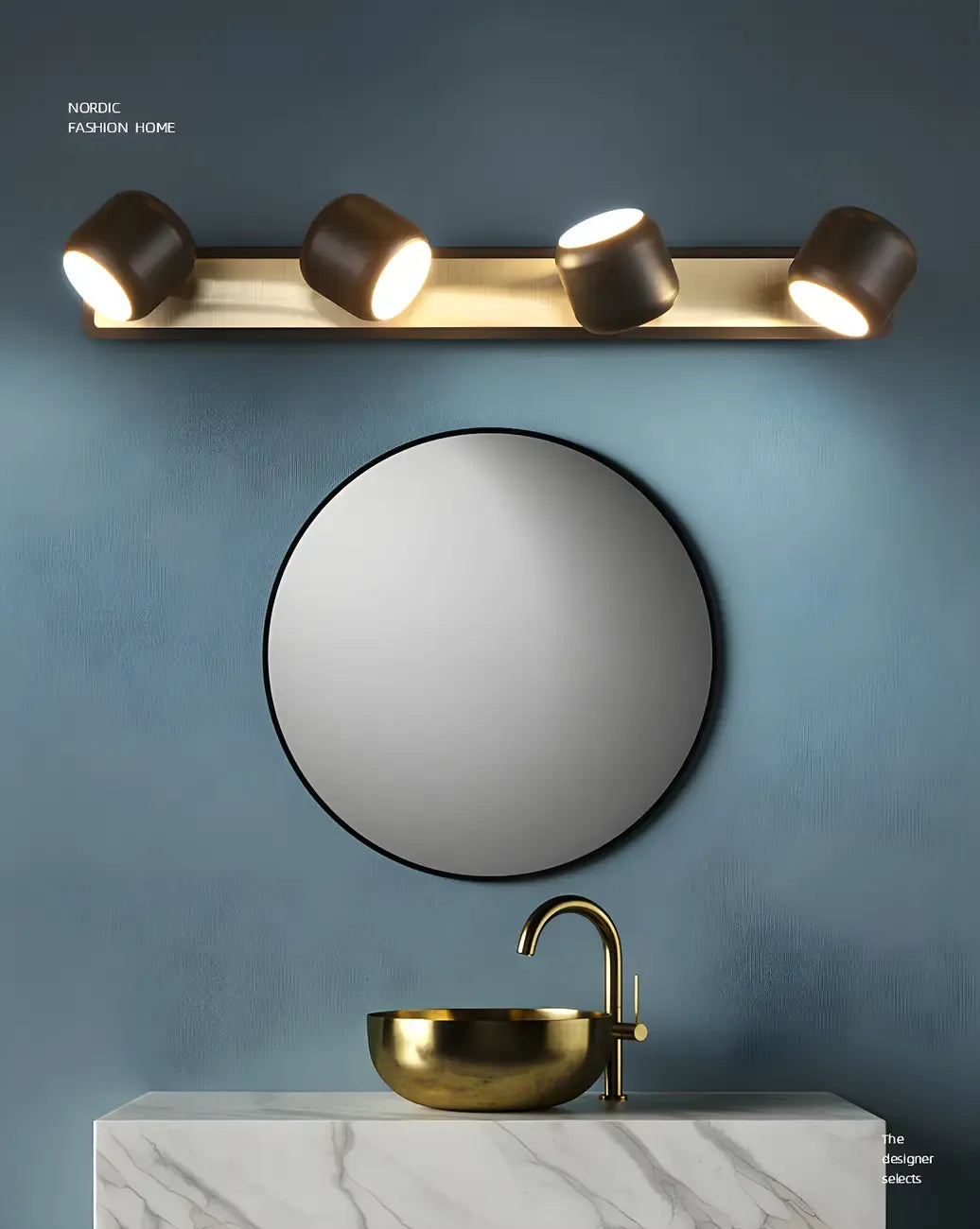 Minimalist Metal Vanity Light with Integrated LED for Bathroom