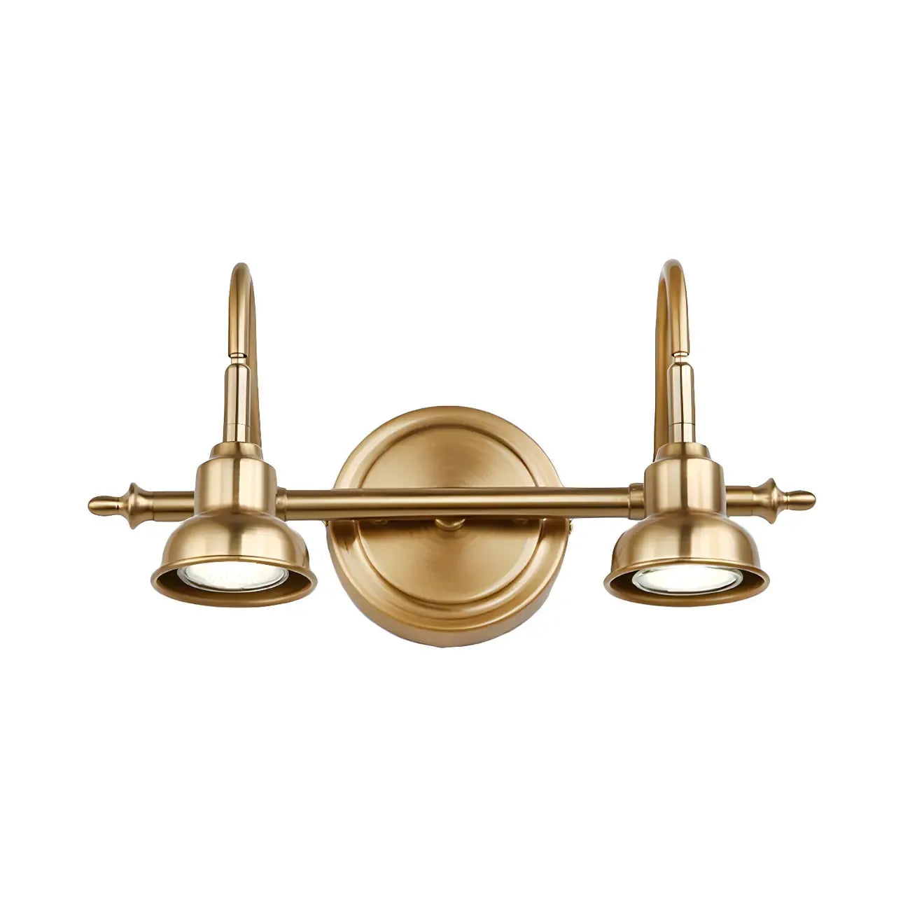 Minimalist Brass LED Vanity Light with Subdued Light for Bathroom