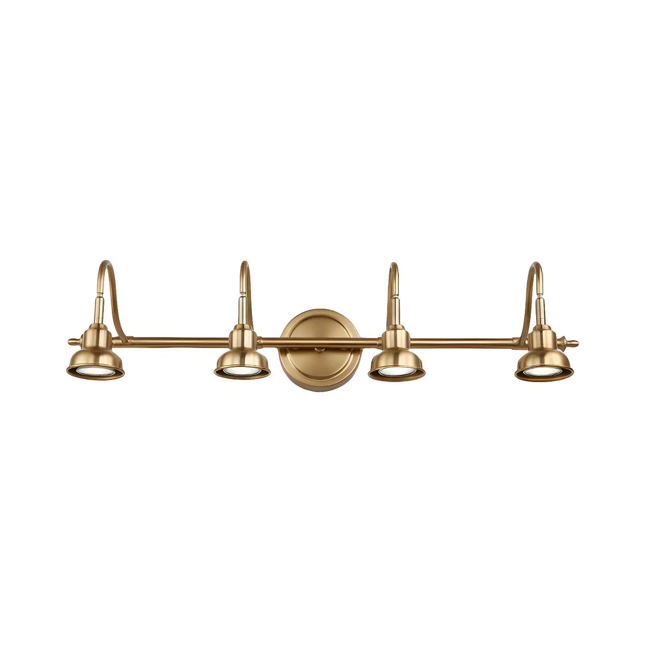 Minimalist Brass LED Vanity Light with Subdued Light for Bathroom