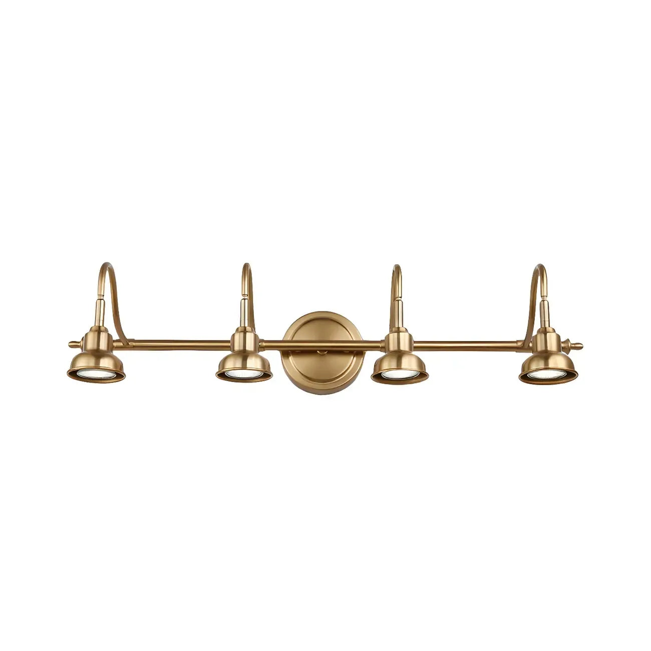 Minimalist Brass LED Vanity Light with Subdued Light for Bathroom