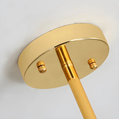 Modern Gold Sphere Sputnik Chandelier with White Glass Shade