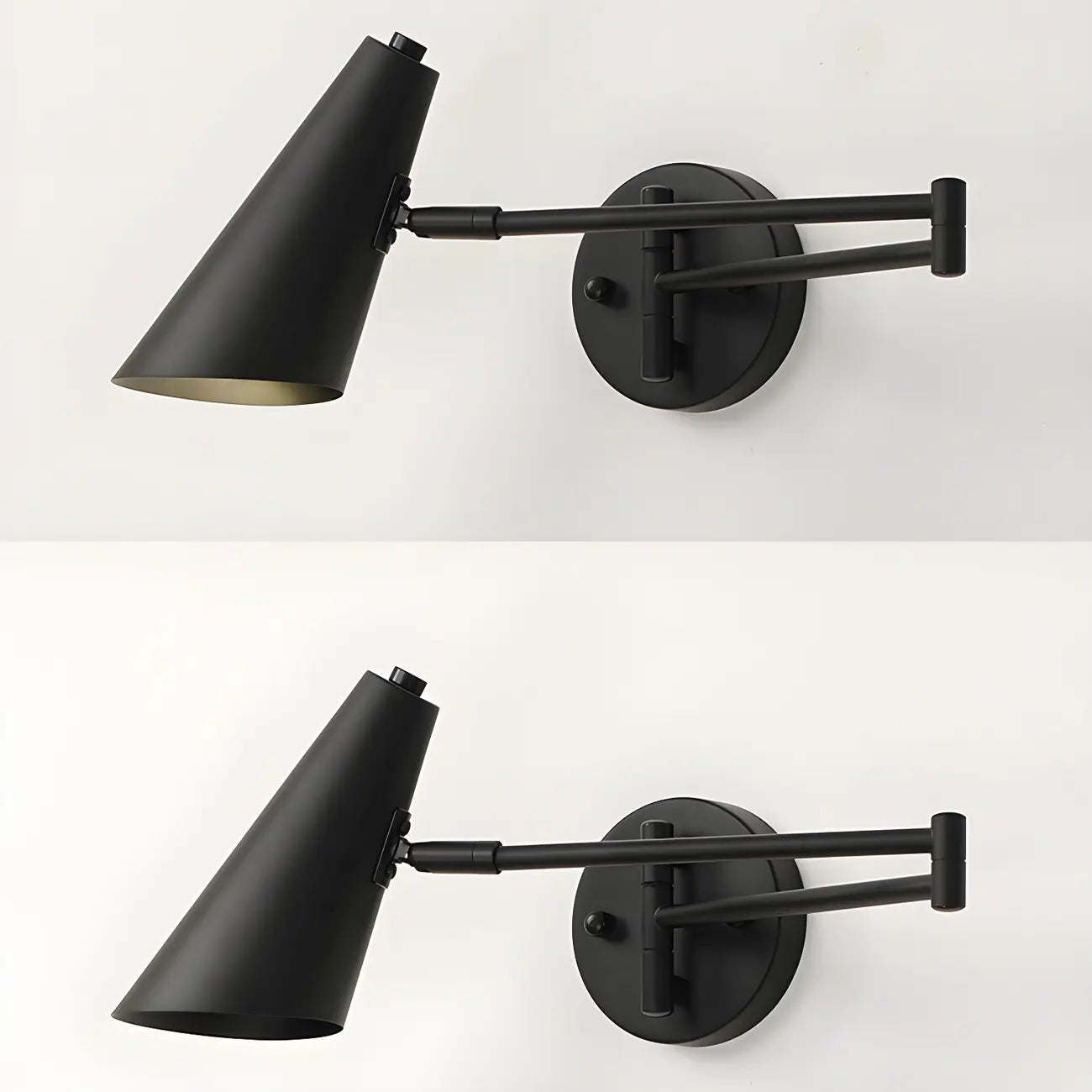 Modern Gold Simple Swing Arm Wall Light