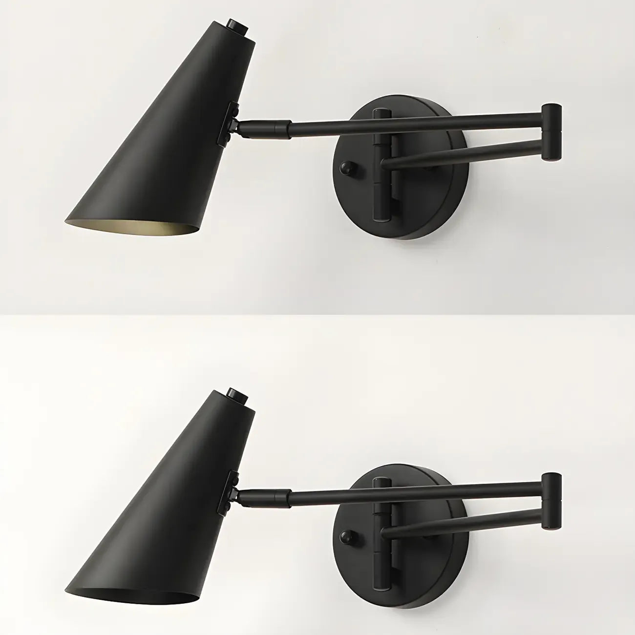 Modern Gold Simple Swing Arm Wall Light