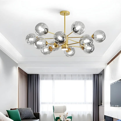 Modern LED Glass Crystal Sputnik Chandelier