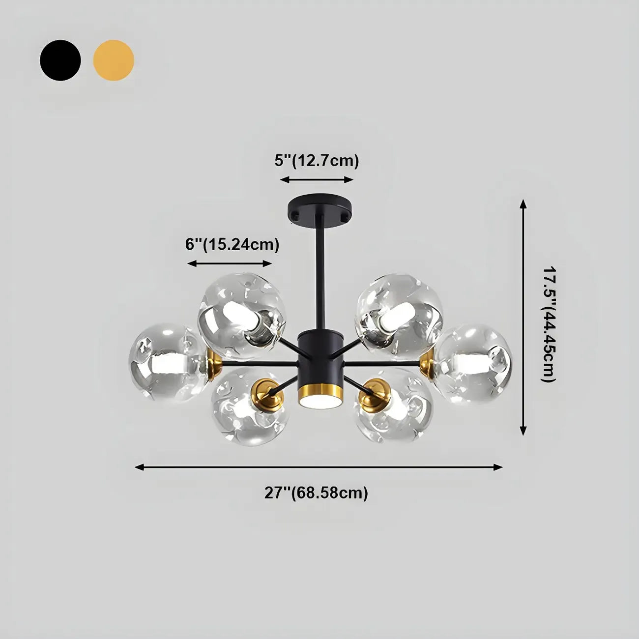 Modern LED Glass Crystal Sputnik Chandelier