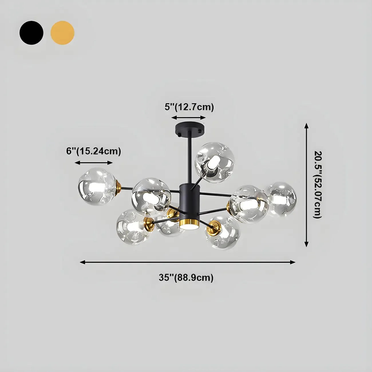 Modern LED Glass Crystal Sputnik Chandelier