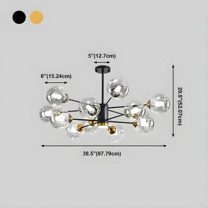 Modern LED Glass Crystal Sputnik Chandelier