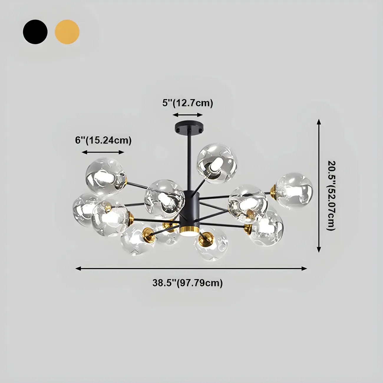 Modern LED Glass Crystal Sputnik Chandelier