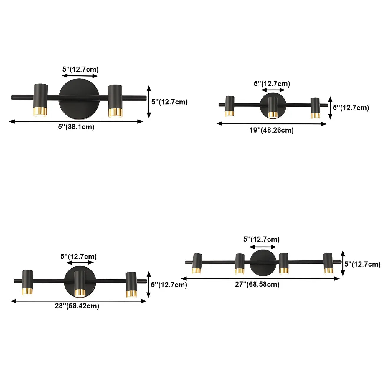 Modern Cylinder Metal Vanity Lamp for Bathroom Lighting