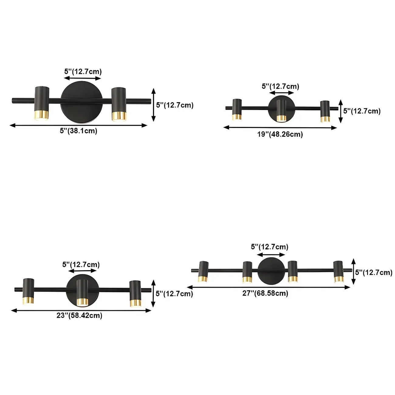 Modern Cylinder Metal Vanity Lamp for Bathroom Lighting