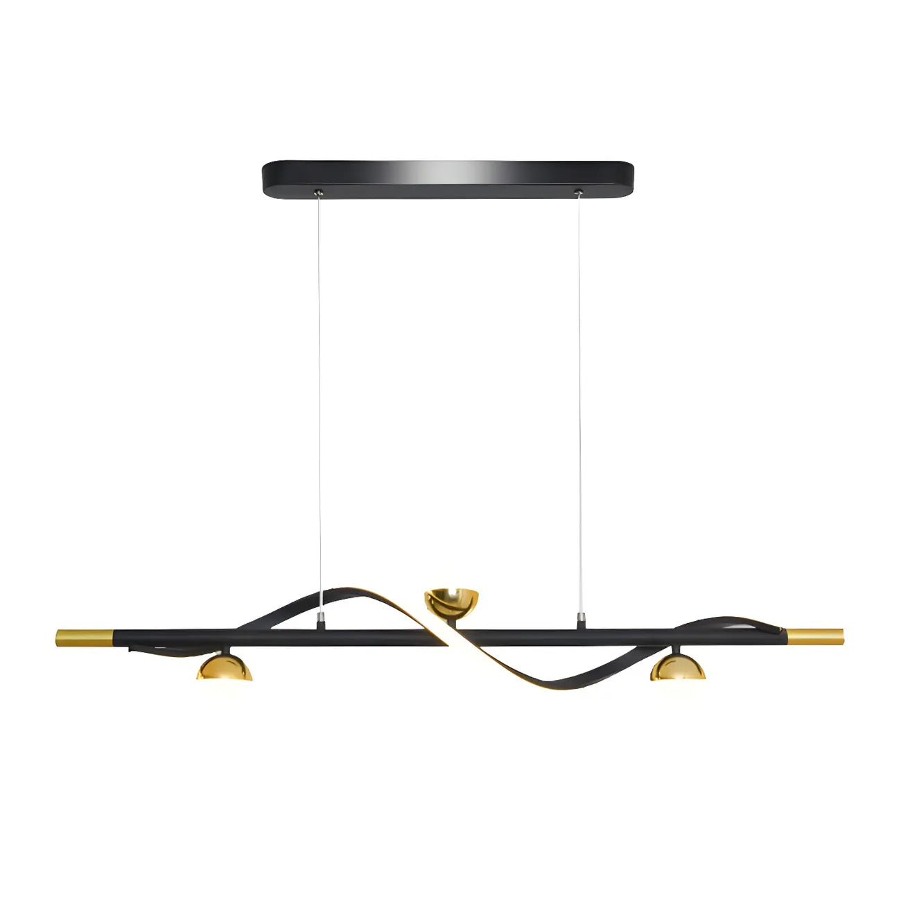 Modern Black Metal Acrylic 4-Light LED Dimming Pendant Light