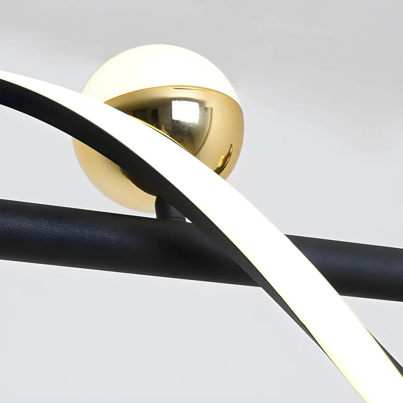 Modern Black Metal Acrylic 4-Light LED Dimming Pendant Light