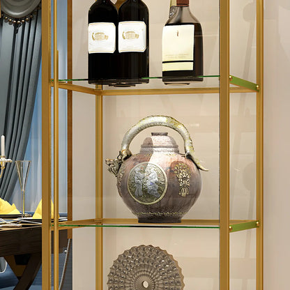 Glam Black Standard Curio Cabinet with Glass Doors