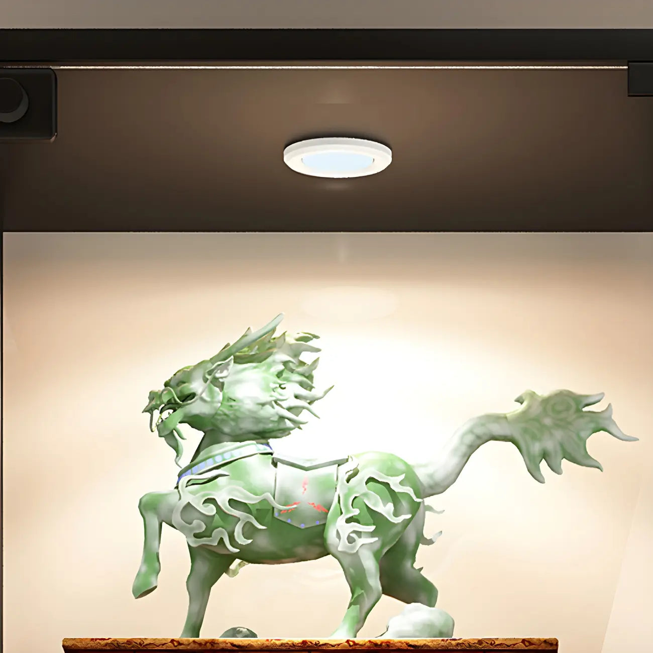 Glam Black Standard Curio Cabinet with Glass Doors