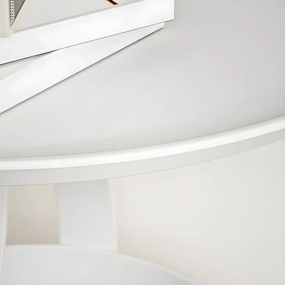 Minimalist Round Tray-Top Metallic Small Nightstand