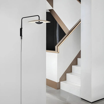 Modern Black Metal Adjustable Swing Arm Wall Light