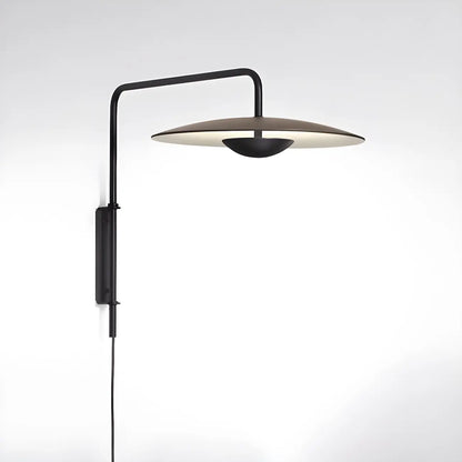Modern Black Metal Adjustable Swing Arm Wall Light