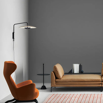 Modern Black Metal Adjustable Swing Arm Wall Light