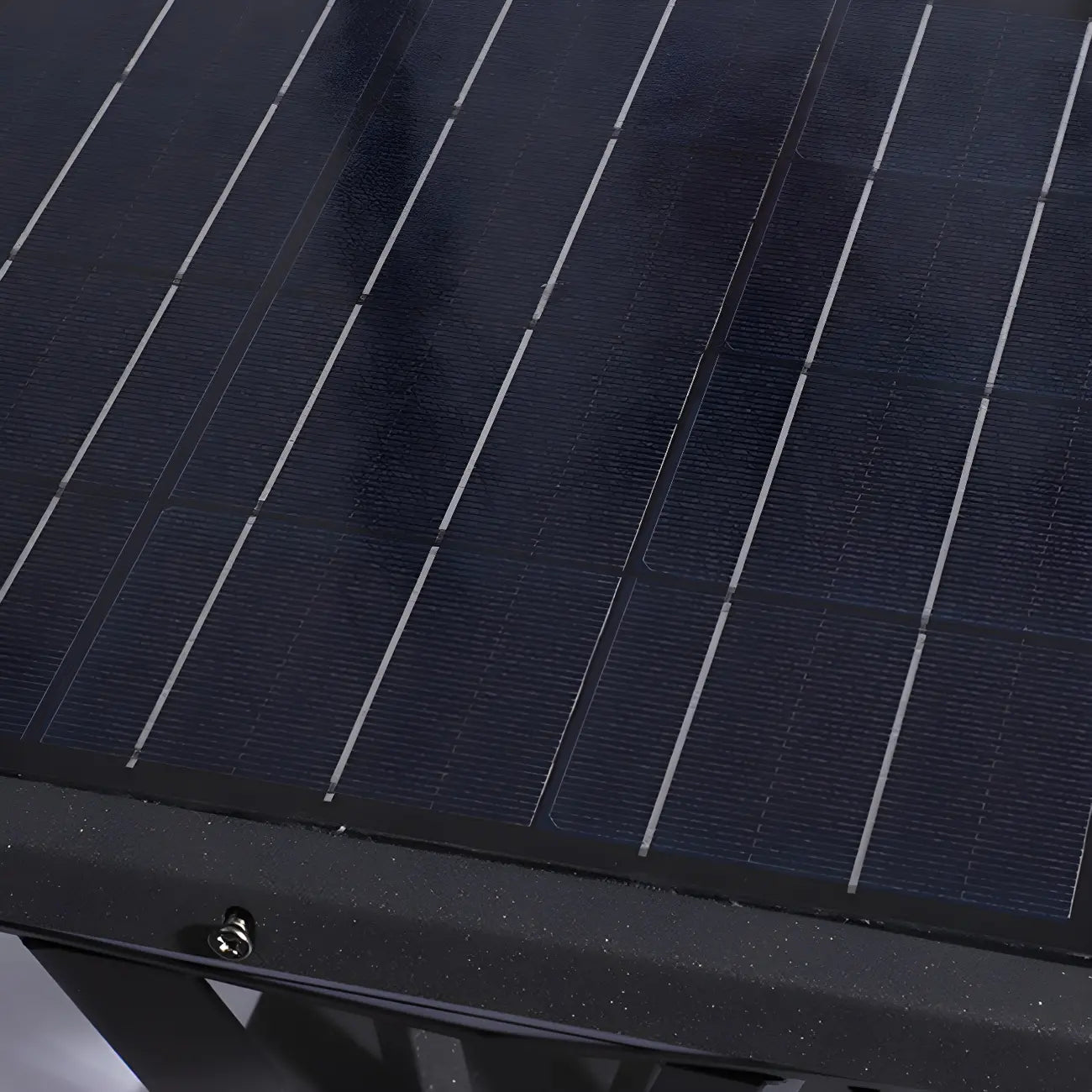 Black Metal Bracket Pyramid Solar Outdoor Post Lights