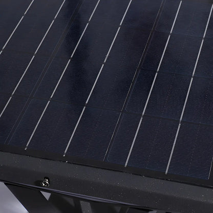 Black Metal Bracket Pyramid Solar Outdoor Post Lights