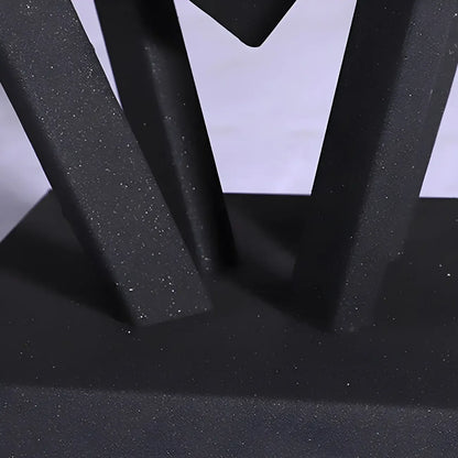 Black Metal Bracket Pyramid Solar Outdoor Post Lights