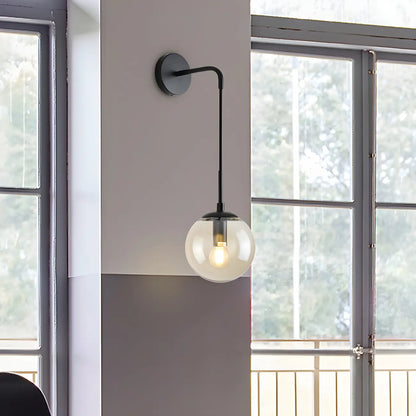 Modern Globe Glass Suspension Vanity Lamp for Bathroom Decor