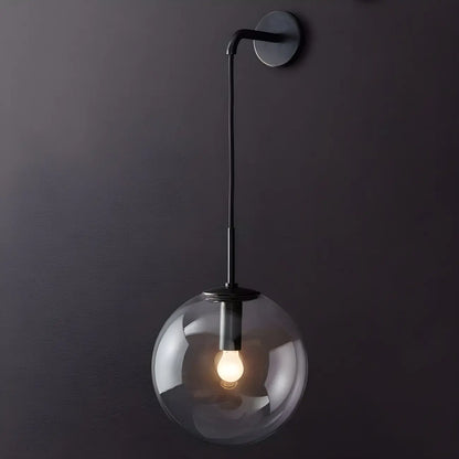 Modern Globe Glass Suspension Vanity Lamp for Bathroom Decor