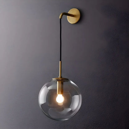 Modern Globe Glass Suspension Vanity Lamp for Bathroom Decor