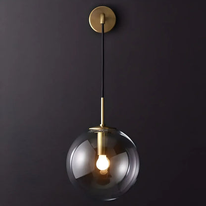 Modern Globe Glass Suspension Vanity Lamp for Bathroom Decor