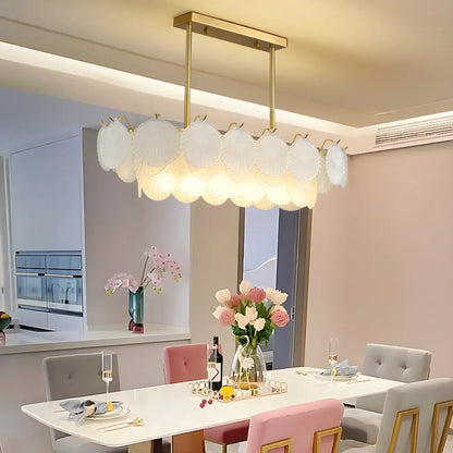 Luxury Clear Glass Geometric Island Pendant Light for Kitchen