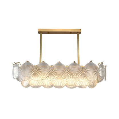 Luxury Clear Glass Geometric Island Pendant Light for Kitchen