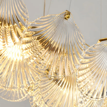 Luxury Clear Glass Geometric Island Pendant Light for Kitchen